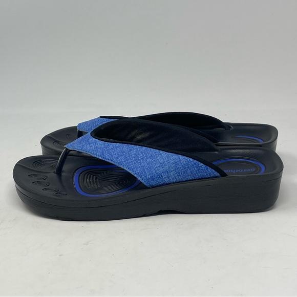 Aerothotic Original Orthotic Comfort Flip Flops Sandals Womens 5 EU 36 Blue - Picture 4 of 13